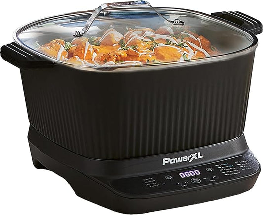 STIRMAX 7.5 Quart Digital Multi-Cooker with Automatic Paddle to Stir and Shred, 9 in 1 programmable presets to Sauté, Sear, and Brown Food Before Simmering