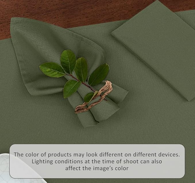Ruvanti Cloth Napkins set of 12, 18x18 Inches Napkins Cloth Washable, Soft, Durable, Absorbent, Cotton Blend. Table Dinner Napkins Cloth for Hotel, Lunch, Restaurant, Weddings, Parties - Martini Olive