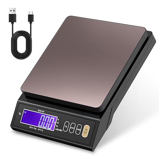 Bonvoisin Baking Scale 0.1 Gram Accuracy Digital Scale for Kitchen, Candle, Soap and Sourdough Bread Making, with Percentage Weighing Function, Weigh in Grams, Pounds and Ounces (10 lb)