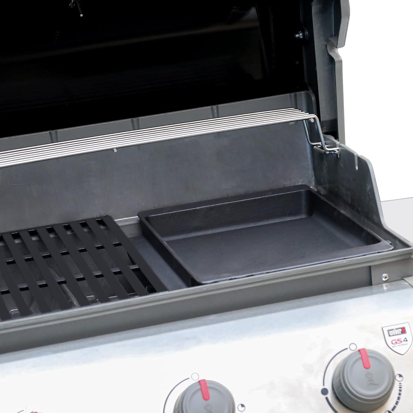 Grill Griddle 7658 Cast iron Griddle for Weber Gas Grill Griddle Spirit 200 300 Spirit II E-210 E-310 Series, for Weber Genesis Silver B C 1000-5000 Grill Grate Accessories Cast Iron Griddle Plate