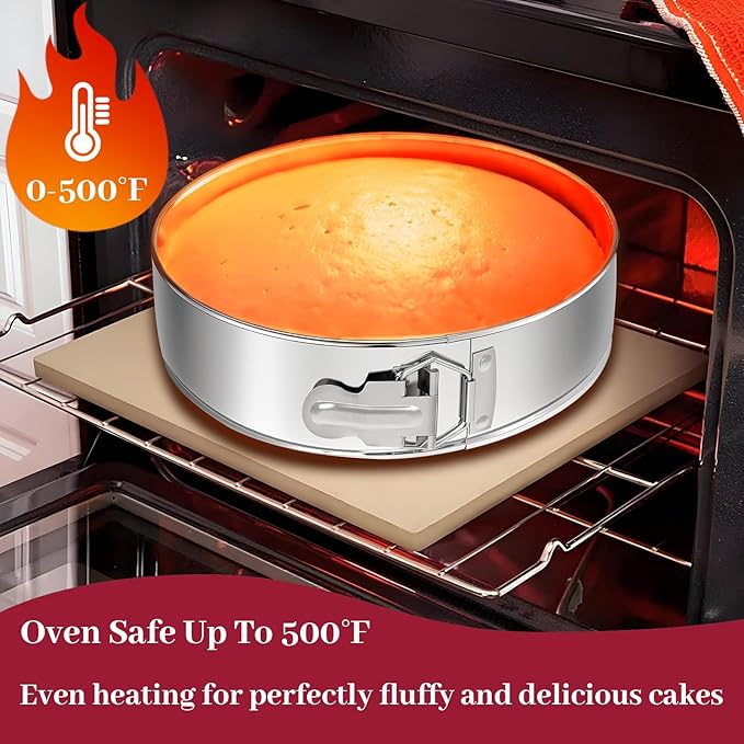 9 Inch Springform Pan 304 Stainless Steel Nonstick Springform Cake Pan with Removable Bottom, Round Spring Form Cheesecake Pans
