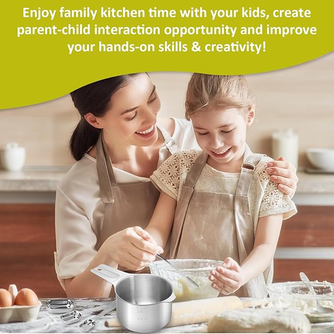 3/4 Cup (180 ml | 6 oz| 180 cc) Stainless Steel Measuring Cup, Metal Measuring Cup for Cooking & Baking