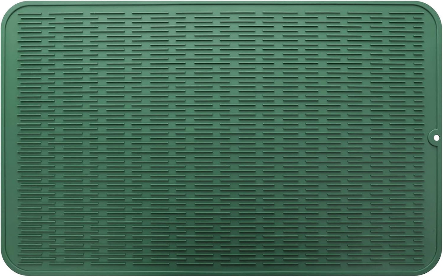 Silicone Dish Drying Mat for Multiple Usage,Easy clean,Eco-friendly,Heat-resistant Silicone Mat for Kitchen Counter or Sink,Refrigerator or Drawer Liner Green 3XL 28 inches x 18 inches