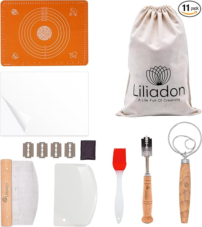 Ultimate Sourdough Bread Making Tool Kit - Bread Proofing Basket Accessories Kit - Gift Set