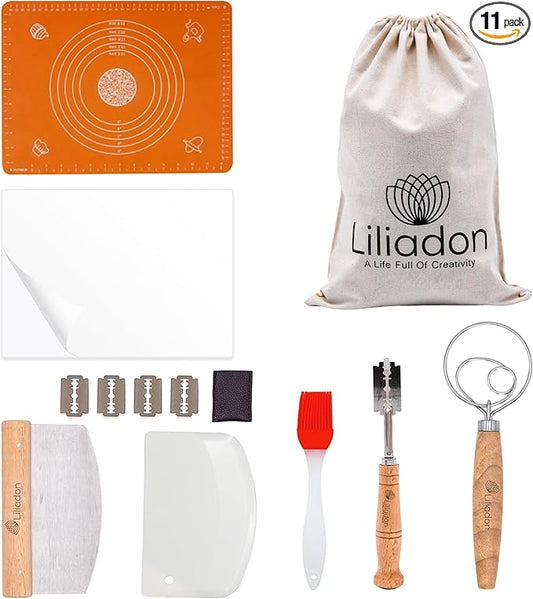 Ultimate Sourdough Bread Making Tool Kit - Bread Proofing Basket Accessories Kit - Gift Set