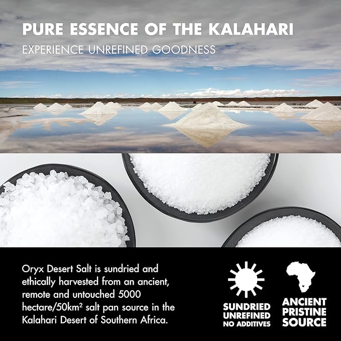 Grinder - Ceramic Mill for Coarse Kosher Salt - Naturally Organic Seasoning - Alternative to Sea Salt, Himalayan & Rock Salt, from Salt Lakes in the Kalahari Desert,3.52 oz