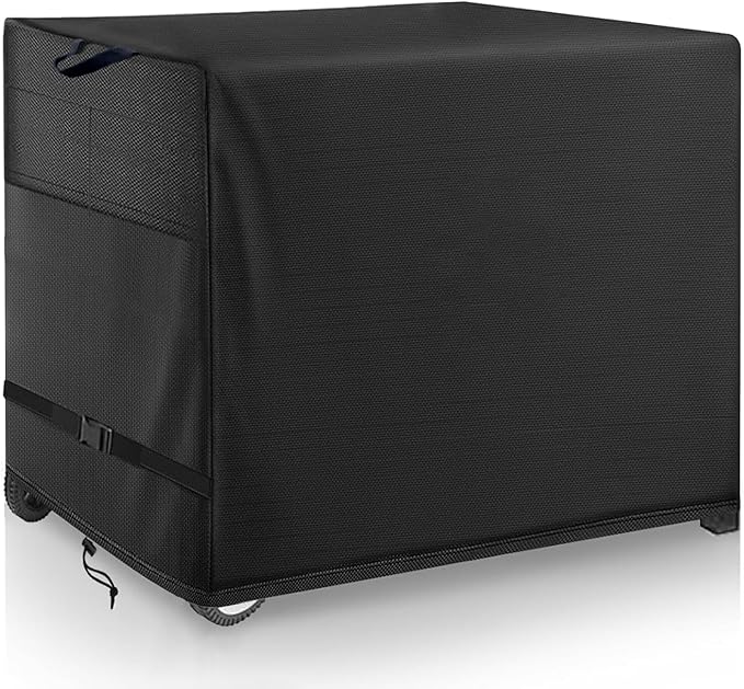 Outdoor Prep Table Cover- Heavy Duty Waterproof Cover for Outdoor Stainless Steel Table,Compatible with 44 inch Outdoor Utility Cart and Storage Cabinet Black