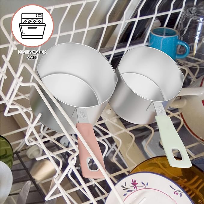 Measuring Cups and Measuring Spoons Set of 14 - Stainless Steel Measuring Cups and Spoons Set, Includes 1/8 Teaspoon Measuring Spoon, 1/8 Cup Measuring Cup, Leveler Dry (14, Country Chic)