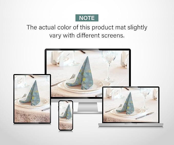 RUVANTI Cloth Napkins Set of 6 Cotton 100%, 18x18 Inches Napkins Cloth Washable, Soft, Absorbent. Cotton Napkins for Parties, Christmas, Thanksgiving, Weddings, Dinner Napkins Cloth - Quarterly