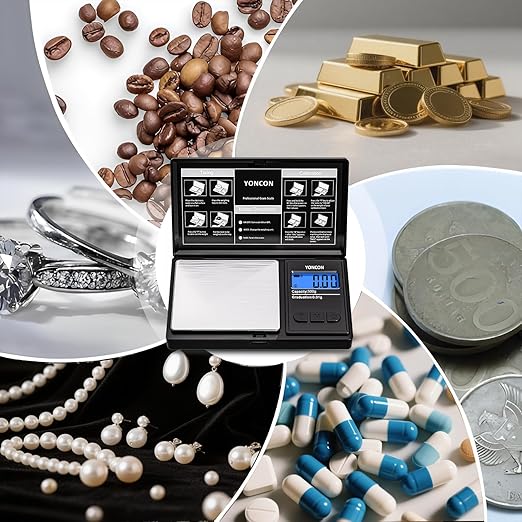 Gram Scale- 500g Ultra-Precise Digital Scale 0.01 Gram Accuracy for Jewelry, Diamonds, Gold & Silver, Portable Pocket Scale with LCD Display, Tare Function - Perfect for Jewelers & Collectors
