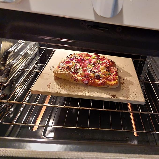 13.2" Square Pizza Stone for Ooni Karu 12 Pizza Oven, High-Quality Ceramic Grill Plate Accessories Pizza Baking Stone for Oven/Grill, Thermal Shock Resistance, Ideal for Bread and Cookie