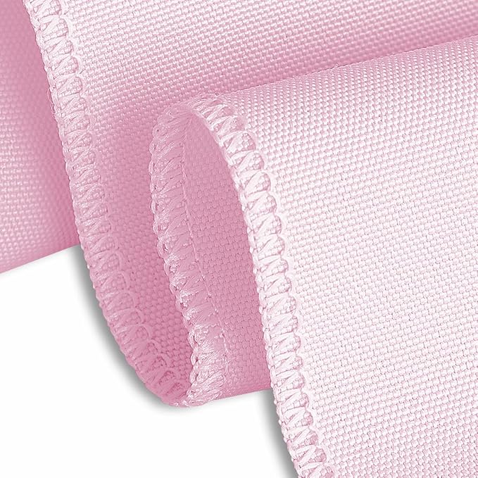 LinenTablecloth 90 x 132-Inch Rectangular Polyester Tablecloth with Rounded Corners, Pink