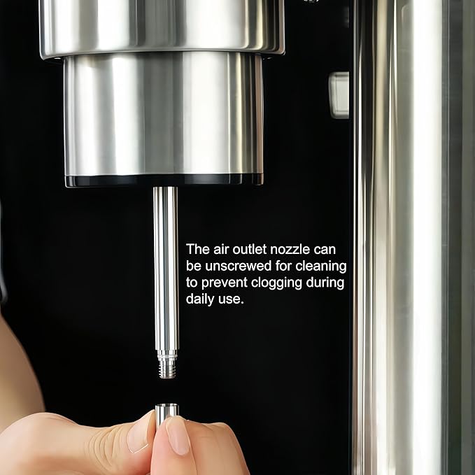 Sparkling Water Maker - 304 Stainless Steel Soda Maker, Multi-Beverage Compatibility & Enhanced Bubbles, Ideal for Homemade Diy Carbonated Water Machine(CO2 Carbonator NOT Included)