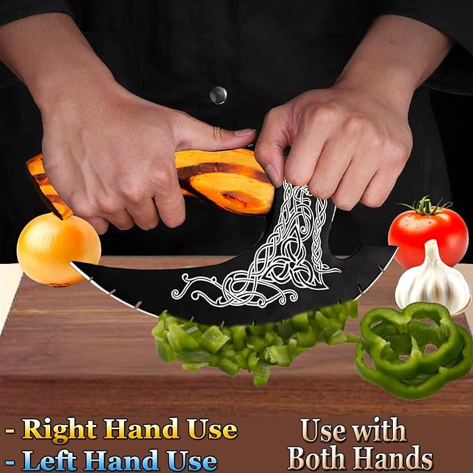 Pizza Cutter Axe Handmade Viking Pizza Axe Kitchen Tool Medieval Slicing Pizza Cutter with Sheath | Hunting & Camping Viking Axe | Viking Gifts For Men (PzAxe-392)