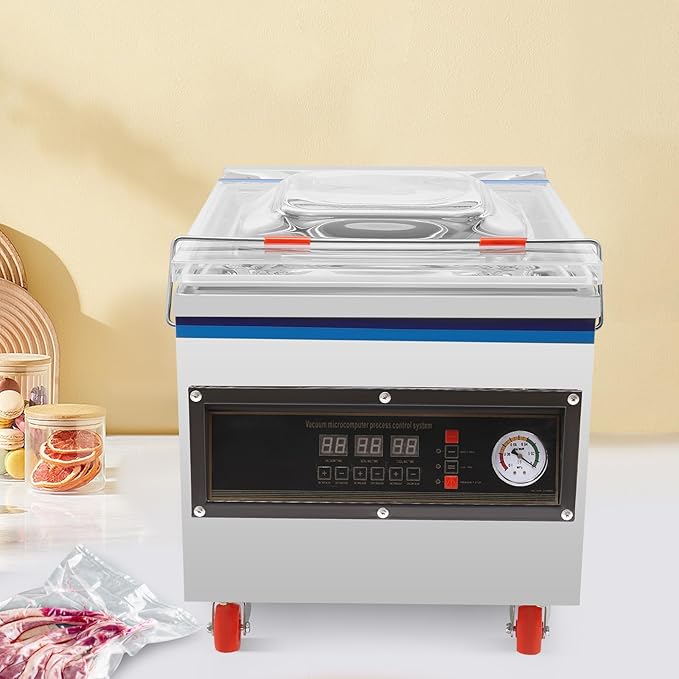 Chamber Vacuum Sealer, 110V 360W ZK-320 Vacuum Packaging Machine with Pure Copper Vacuum Pump Kitchen Packaging Machine for Fresh Meats, Fruit Saver, Pickles