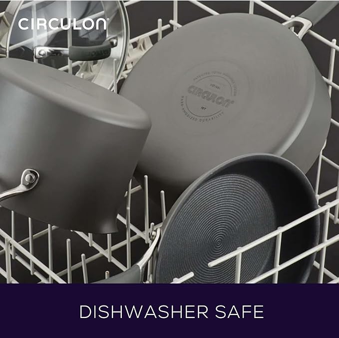 Circulon 83905 Radiance [hard anodized] Nonstick Frying pan set / Skillet Set - 8.5 Inch and 10 Inch, Gray