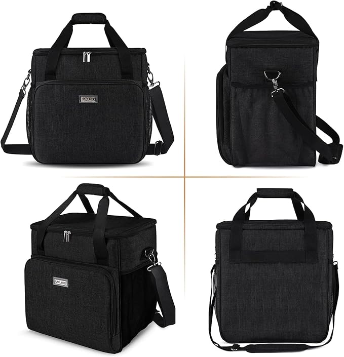 BAGLHER Coffee Maker Travel Bag Compatible with Keurig K-Slim, Keurig K-Supreme or Other Accessories, Portable Coffee Maker Case with Shoulder Strap for Travel, Black