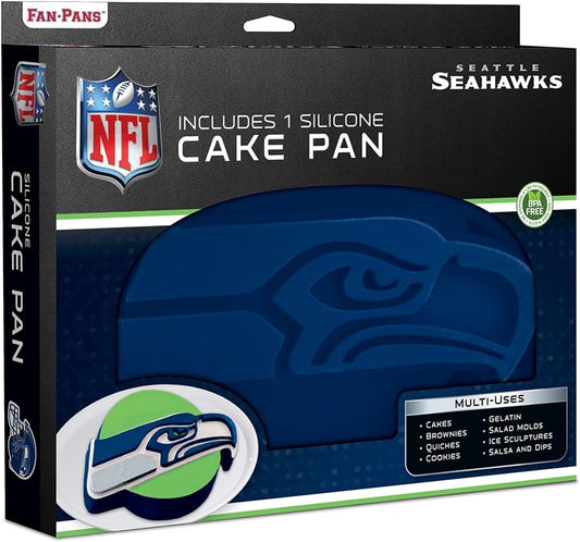 MasterPieces NFL Seattle Seahawks Cake Pan - Silicone, Non-Stick, Team Colors, Cake Decorations
