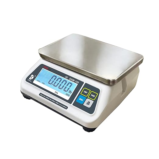 VisionTechShop DSW-100 Portion Food Scale with Single LCD Display, Stainless Steel Platter, 6lb Capacity, 0.002lb Readability, Lb/Oz/Kg/g Switchable, NTEP COC #22-007, NSF Certified
