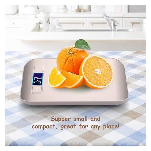 Digital Kitchen Scale, Multifunction Food Scale with Tare Function, Precise Weight Measurement in Grams or Ounces, 4 Unit Conversions, Compact Design for Cooking and Baking