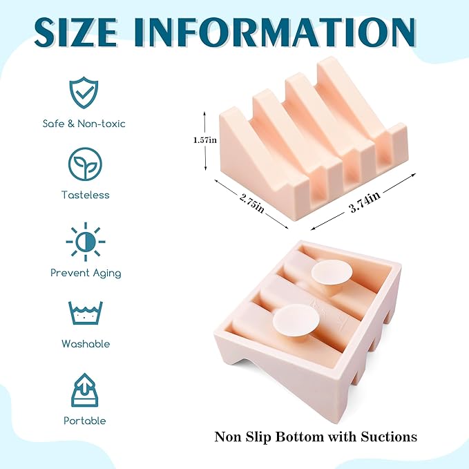 Self Draining Soap Dish,Silicone Suction Cup Soap Holder, Bathroom Soap Dish for Bar Soap,Can Extend Soap Life,Bathroom, Bath Tub, Kitchen Sink (1, Pink)