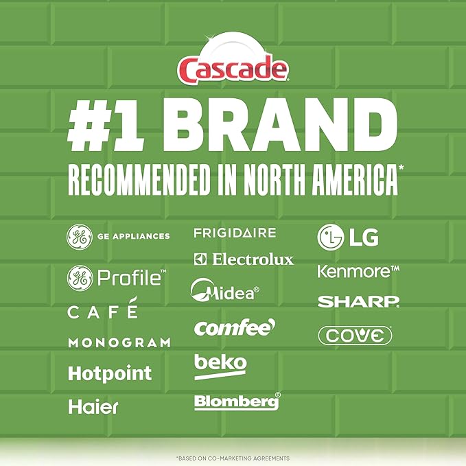 Cascade Free & Clear Dishwasher Pods, Dishwasher Detergent, Dish Detergent Soap, Lemon Essence, 47 Count