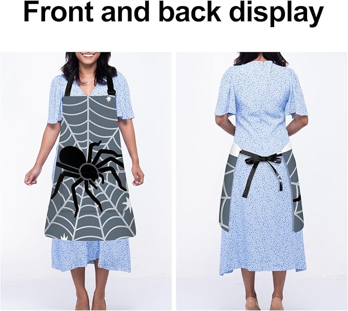 Halloween Apron Home Kitchen Cooking Baking Gardening for Women Men with Pockets waterproof 32x28 inch