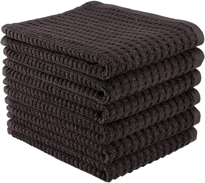 CRAFTSWORTH Kitchen Towels, 15 x 26 Inches, Pack of 6, 400 GSM, 100% Ring Spun Cotton, Solid Beige Dish Towels Super Soft and Absorbent, Tea Towels and Bar Towels