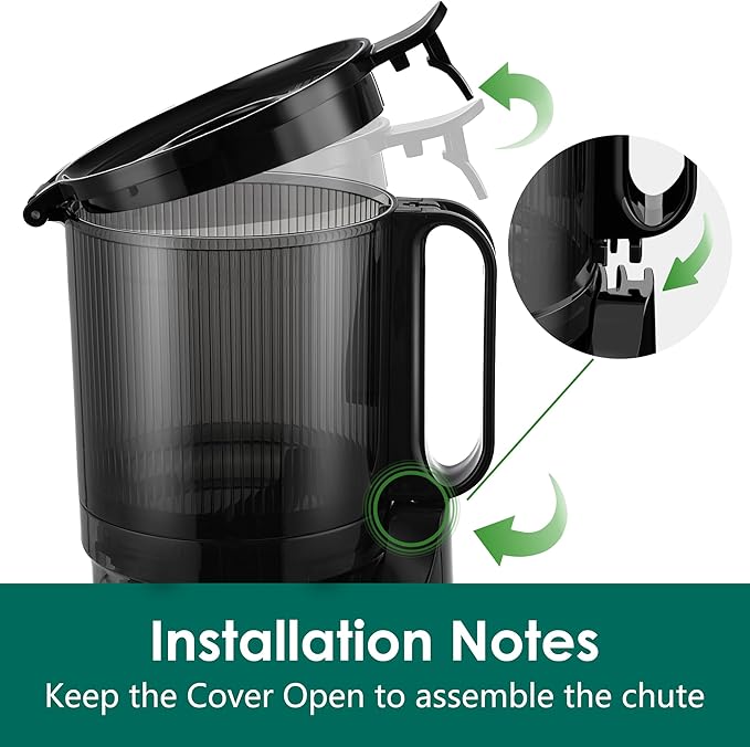 Cold Press Juicer Machines, Slow Masticating Juicer with 5.3" Extra Large Feed Chute Fit Whole Fruits & Vegetables, Self Feeding Effortless for Batch Juicing, BPA Free 250W (Red, 1.8L)