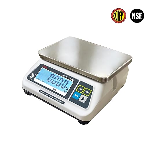 VisionTechShop DSW-100 Portion Food Scale with Single LCD Display, Stainless Steel Platter, 6lb Capacity, 0.002lb Readability, Lb/Oz/Kg/g Switchable, NTEP COC #22-007, NSF Certified