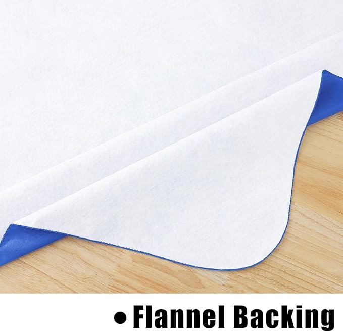 homing Rectangle Vinyl Tablecloth, Waterproof Spillproof Plastic Flannel Backed Table Cloth, Wipe Clean Table Cover for Dining, Buffet Parties and Camping (Blue, 60" x 84")