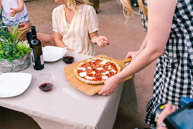 Ooni 16” Bamboo Pizza Peel – Wooden 16 Inch Serving Board, Pizza Spatula Paddle, Pizza Oven Accessories