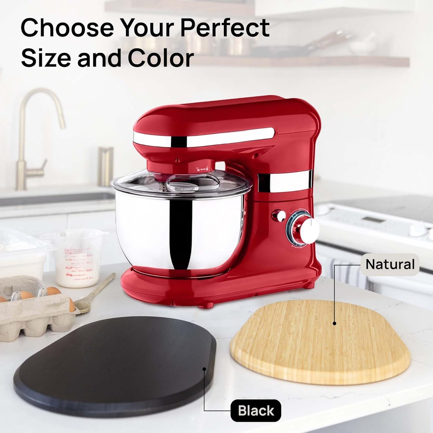 Ibyx Elegant Sliding Tray - Compatible with 4.5 Qt KitchenAid Stand Mixers and Other Heavy Appliances (Black)