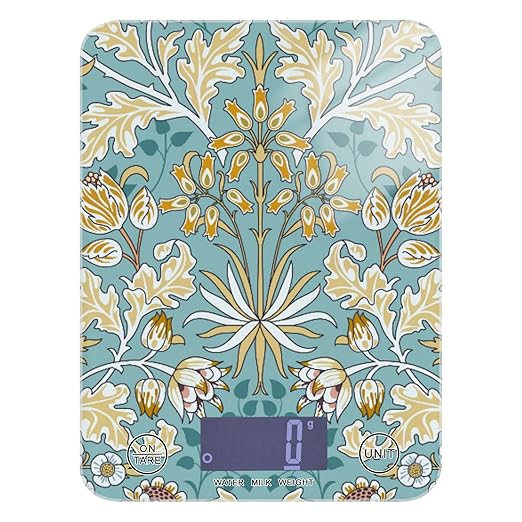 Food Scale Kitchen Digital Scale Food Ounces and Grams Dieting Baking Cooking Waterproof Glass Panels LCD Display,4 Units Scale Tare Function 016