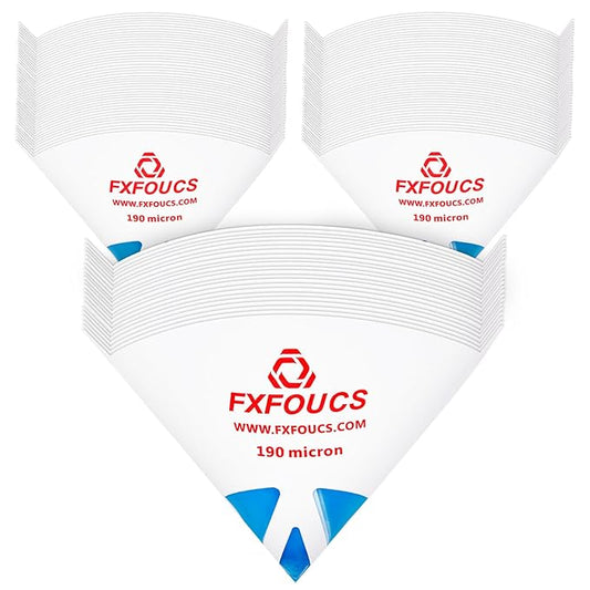 100 Pack of Premium Paint Strainers with 190 Micron Fine Mesh Filters - 3D Printing Ultra-Flow Blue Nylon Cone Strainers for Paint and Fluid Filtration