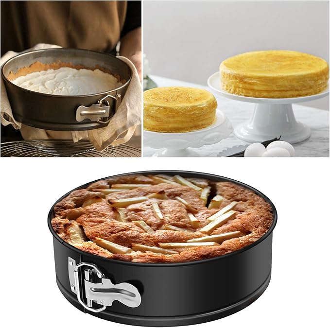 7 Inch Springform Pan Nonstick Cheesecake Pan with Removable Bottom/Leakproof - Round Cake Pan with 50 Pcs Parchment Paper Liners - Fits 6 Qt 8 Qt Pressure Cooker