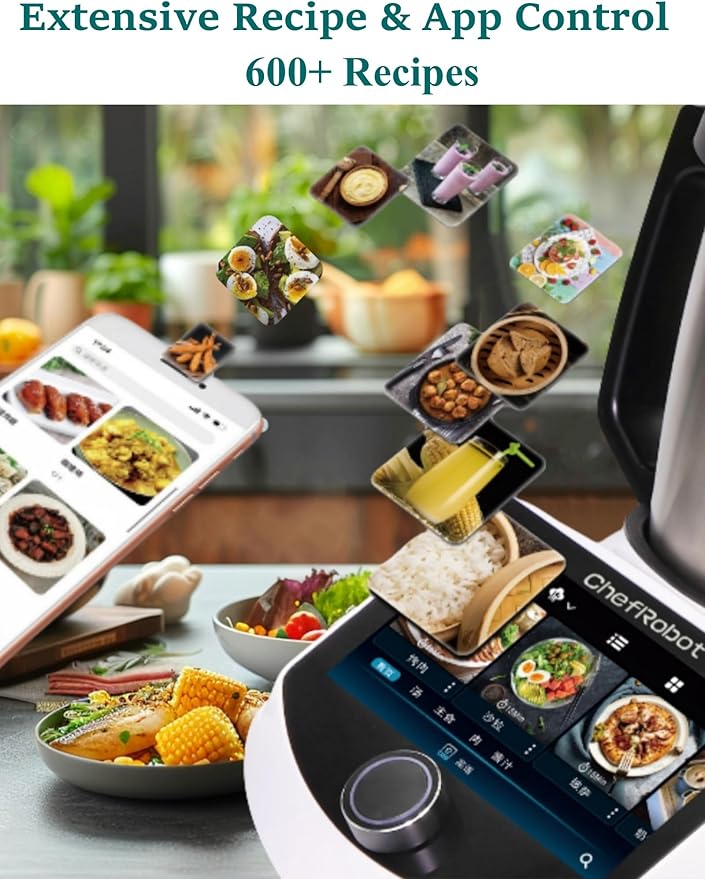 Cooking Machine,Chef Magic Kitchen Robot with 15 Functions, Built-in Scale, 600+ Recipes,3.5L Capacity,98-320°F Temperature Adjustable All-in-One Cooking Robot