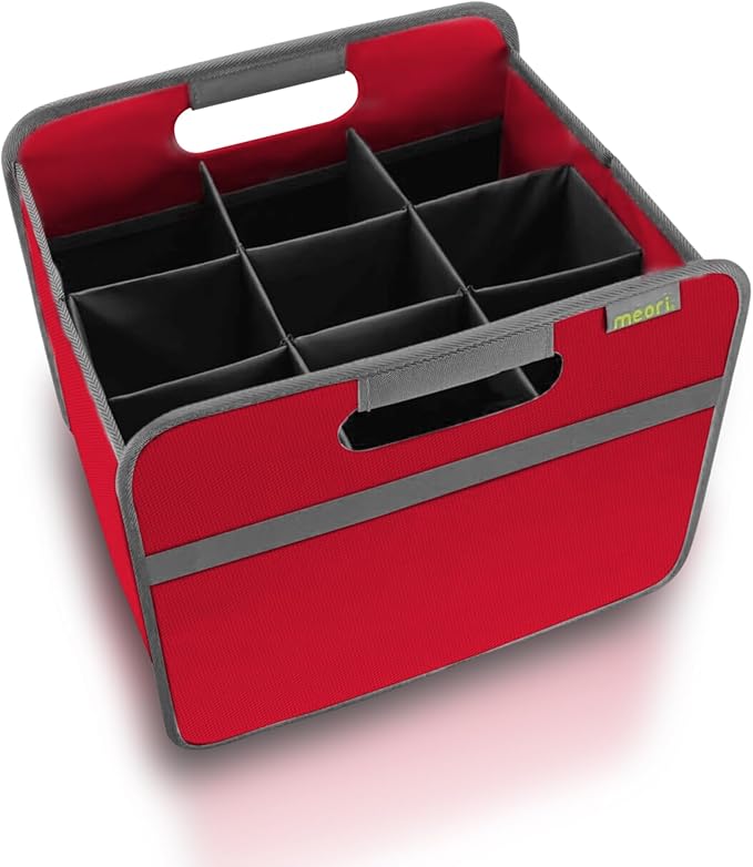 meori 9-Bottle Wine Carrier | Hibiscus Red Solid (B100341)