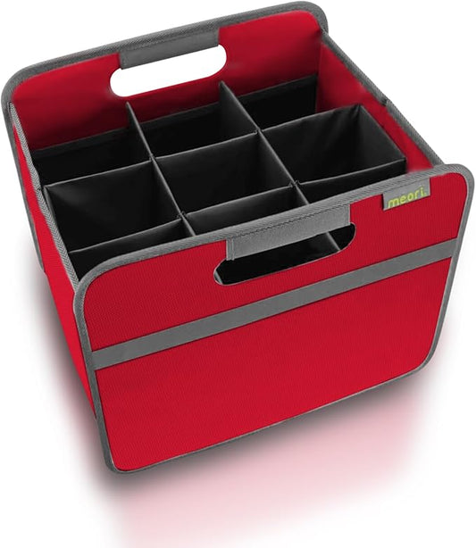 meori 9-Bottle Wine Carrier | Hibiscus Red Solid (B100341)