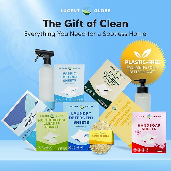 Dishwasher Dishwashing Detergent Sheets, Dish Soap & Dishwashing Tablets Alternative. Plant-Based, Eco-Friendly, Fully Biodegradable, Lemon Scent & Plastic Free Packaging (64 Sheets)