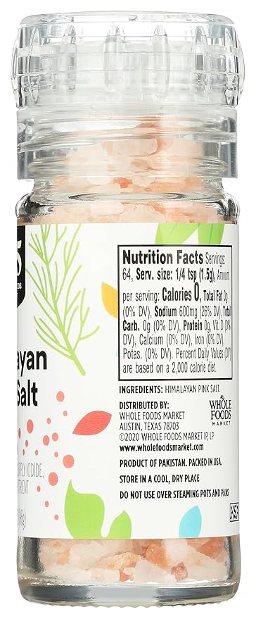 365 by Whole Foods Market, Himalayan Pink Salt Grinder, 3.38 Ounce