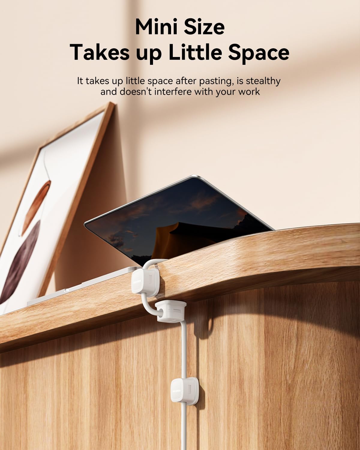 18-Pack Magnetic Cable Clips Cord Organizer-Cable Smooth Adjustable, Rocoren Desk Cable Management Accessories,Cable Holder Clips Wire Holder Keeper for Desktop,Nightstand,Wall,Home Office,Phone,Car