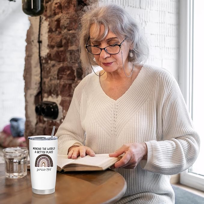 80th Birthday Gifts for Women - Gifts for 80 Years old Woman - 1945 Birthday Gift for Mom/Grandma - Happy 80th Birthday Gift Ideas - 80th Birthday Decorations, 20 oz Tumbler