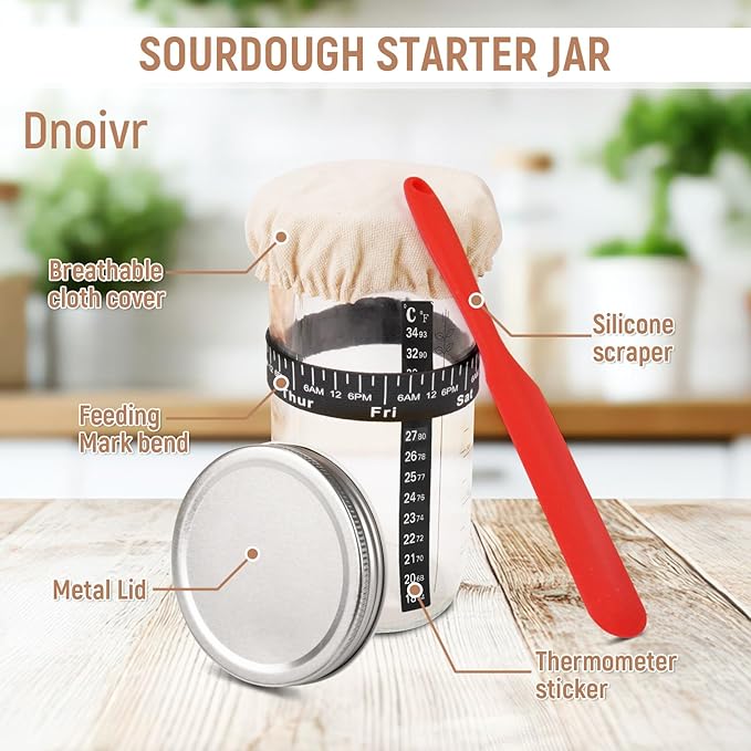 Sourdough Bread Kit - 9" & 10" Banneton Baskets, Bread Lame, Dough Scraper, Silicone Sling - Artisan No-Knead & Dutch Oven Baking Starter Set (Set 1)
