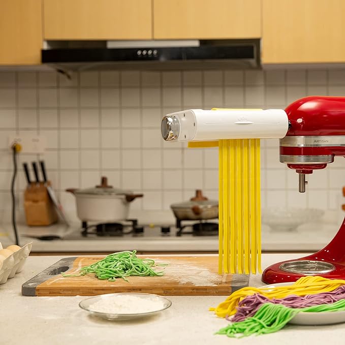 Antree Pasta Maker Attachment 3 in 1 Set for KitchenAid Stand Mixers Included Pasta Sheet Roller, Spaghetti Cutter, Fettuccine Cutter Maker Accessories and Cleaning Brush