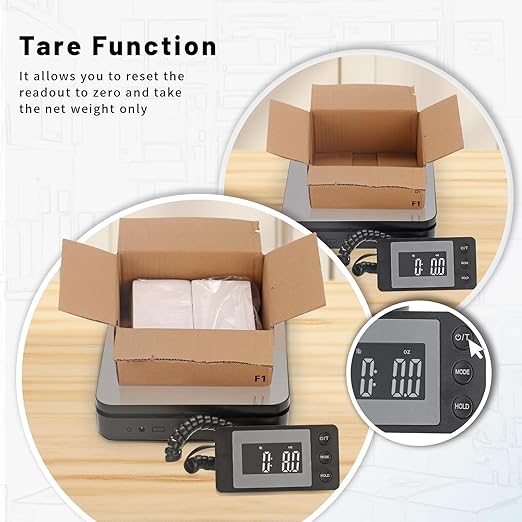 110 LBS Digital Postal Scale, Stainless Steel Shipping Scale for Packages with 5 Weighing Modes, Tare & Hold Functions, AC Adapter Included