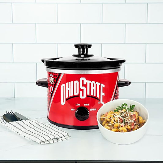 Uncanny Brands Ohio State Buckeyes 2qt Slow Cooker - Cook With Your Favorite Mascot
