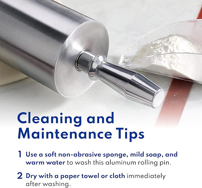 New Star Foodservice - Extra Heavy Duty Restaurant Aluminum Rolling Pin (15-Inch)