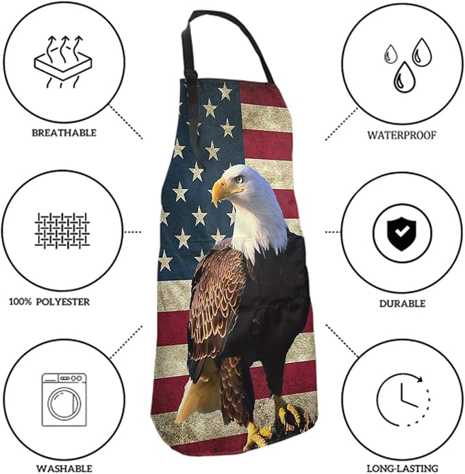 Funny Animal Apron with 2 Pockets Waterproof for Men Women Kitchen Garden Decor