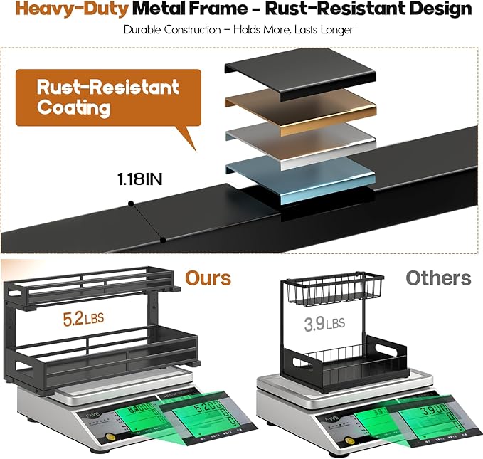 2-Pack 20.47"Deep Under Sink Organizer And Storage,2-Tier L-Shaped Pull Out Cabinet Organizer with Upgraded Slide Rails,Height Adjustable Drawers for Kitchen&Bathroom,Extra-Large Storage Shelves–Black